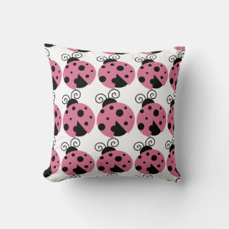 Pink Ladybug Pillow