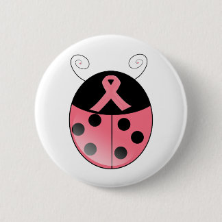 Pink Ladybug Pinback Button