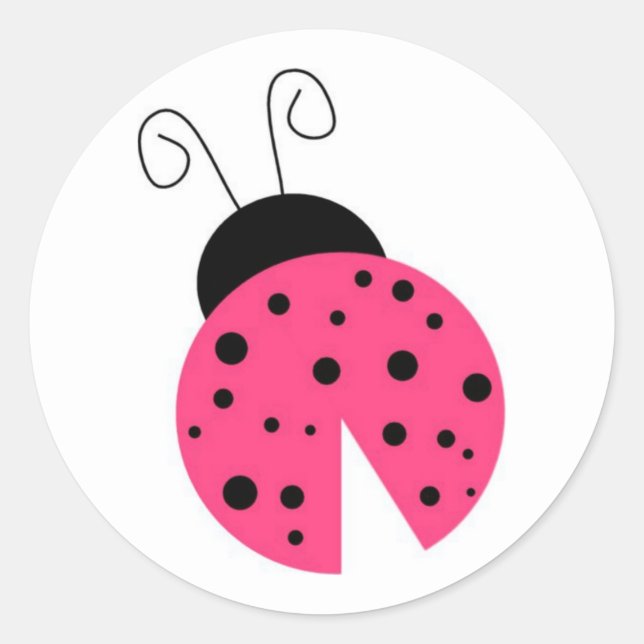 Pink Ladybug Sticker (Front)