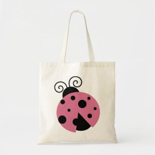 Pink Ladybug Tote Bag