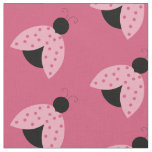 Pink Ladybugs Fabric