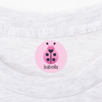 Pink Ladybugs Kids' Labels by Susan_Sheffield at Zazzle
