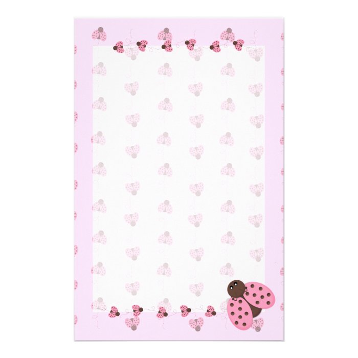 Pink Ladybugs Stationary Stationery Zazzle