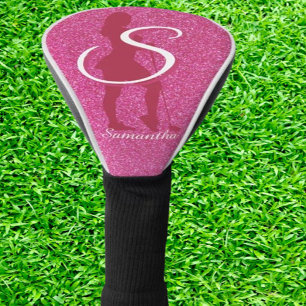 PINK LADYS GLITTER GOLF HEAD COVER