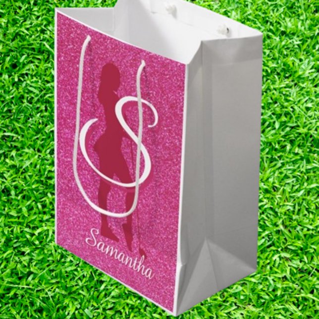  PINK LADYS GLITTER MEDIUM GIFT BAG (Surprise the special golfer in your life with our PINK LADY'S GLITTER MEDIUM GIFT BAG! )