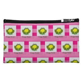 Pink LaKermese Festival Frog Cosmetic Bag