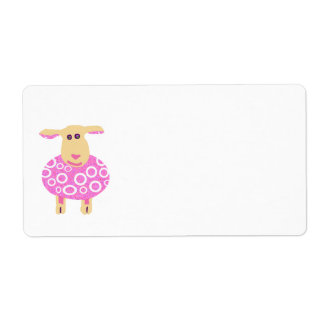 Pink lamb label