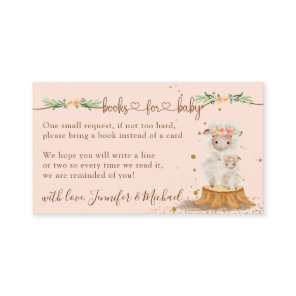 Pink Lamb Mother and Baby Enclosure Card