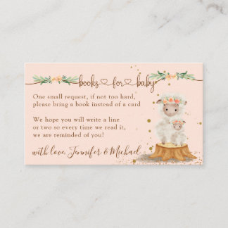 Pink Lamb Mother and Baby Enclosure Card