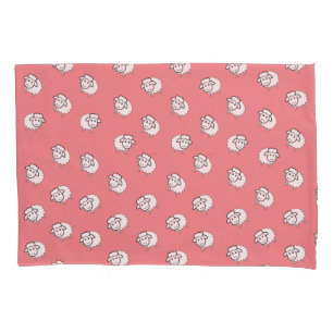 Pink lamb pillow case