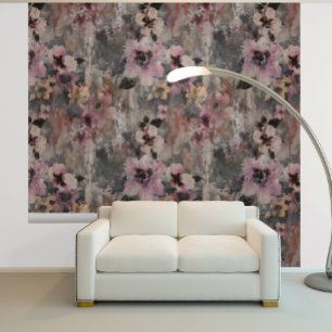 Pink Large Flower Floral Wallpaper