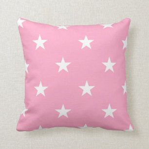 Pink Large Stars Pillow
