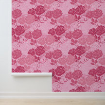 Pink Large Vintage Victorian Floral Roses Texture