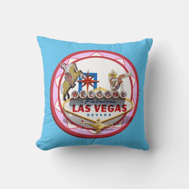 Pink Las Vegas Poker Chip Throw Pillow (Front)