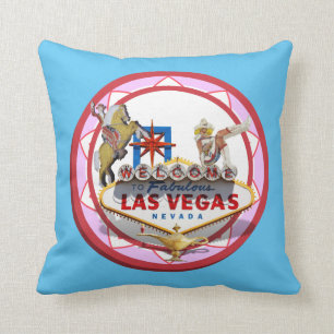 Pink Las Vegas Poker Chip Throw Pillow