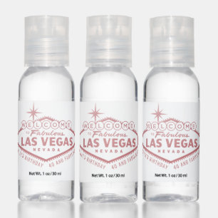 Pink Las Vegas Welcome Custom Birthday Bridal Hand Sanitizer
