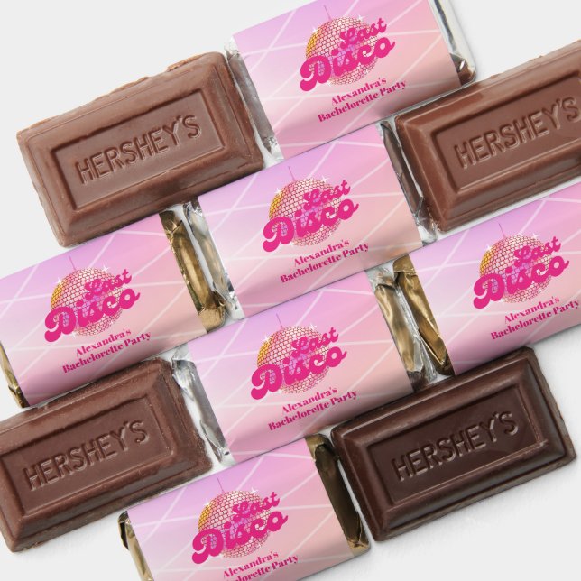 Pink Last Disco Retro 70's Bachelorette Party Hershey's Miniatures (Assorted)
