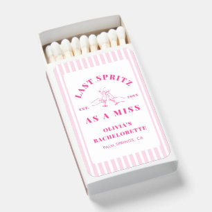 Pink Last Spritz as a Miss Bachelorette Weekend Matchboxes