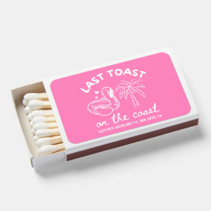 Pink Last Toast Bachelorette Matchbox Favor Matchboxes