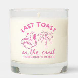 Pink Last Toast Bachelorette Party Candle