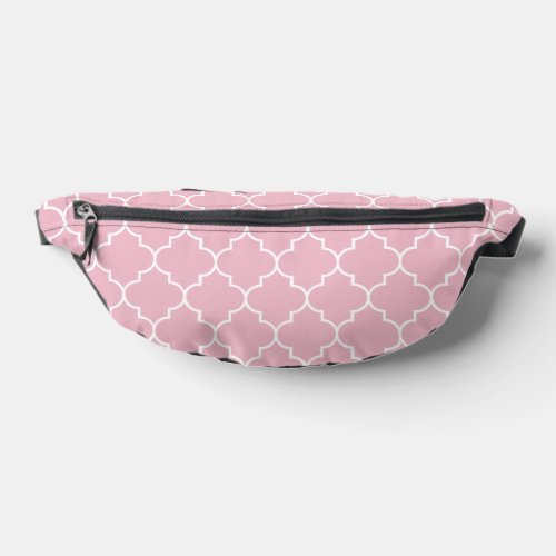 Pink Latticework Quatrefoil Moroccan Trellis Fanny Pack