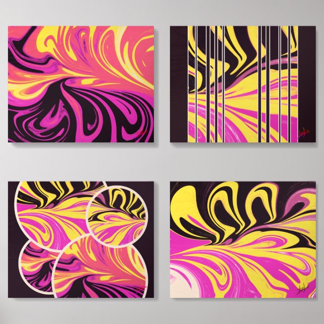 Pink Lava Wood Photo Tile (Front Set)