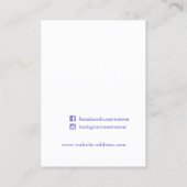 Pink Lavender Earring Jewelry Display Business Card (Back)