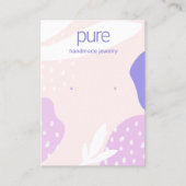 Pink Lavender Earring Jewelry Display Business Card (Front)