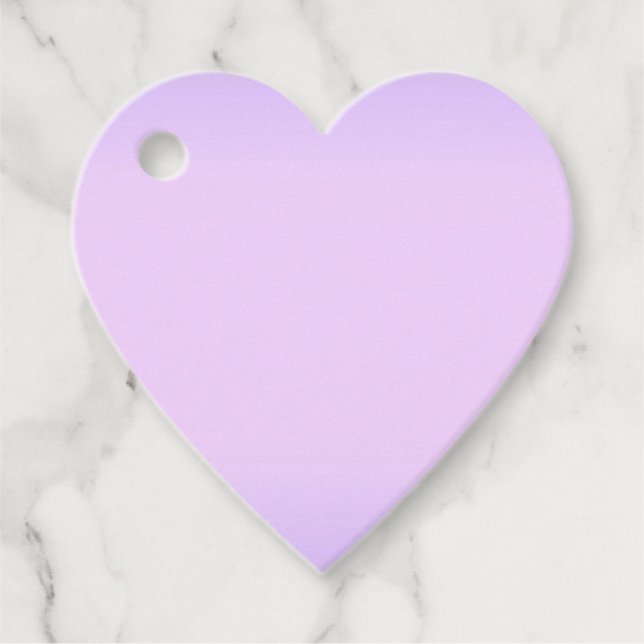 Pink Lavender Heart Favor Tags (Front)