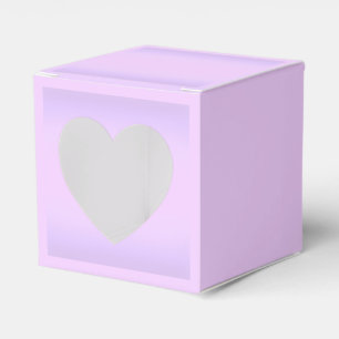 Pink Lavender Heart Wedding Favor Boxes