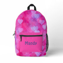 Pink & Lavender Hearts Personalized