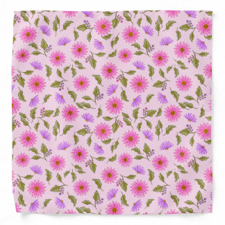 Pink Lavender Lacy Daisy Bandana
