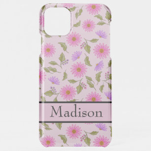 Pink Lavender Lacy Daisy Personalized iPhone Case