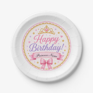 Pink Lavender Princess Paper Plates