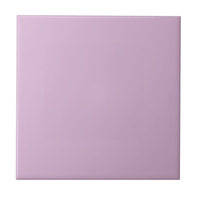 Pink Lavender Solid Color Ceramic Tile (Front)