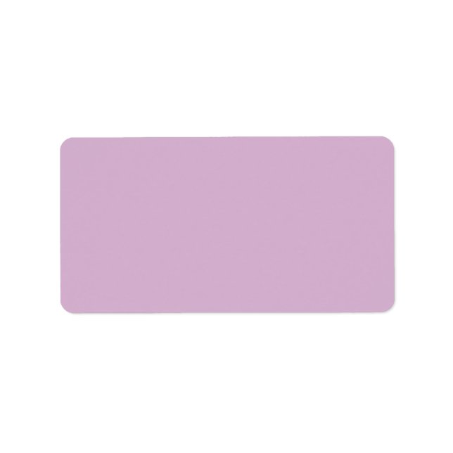 Pink Lavender Solid Color Label (Front)