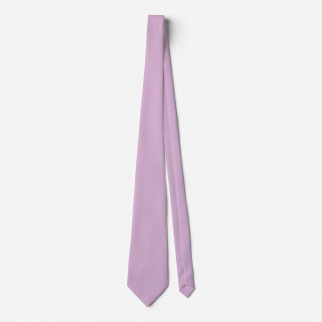 Pink Lavender Solid Color Neck Tie (Front)