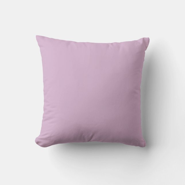 Pink Lavender Solid Color Throw Pillow (Front)
