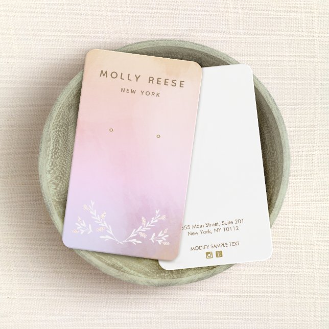 Pink Lavender Watercolor Branches Earring  (Creator Uploaded)