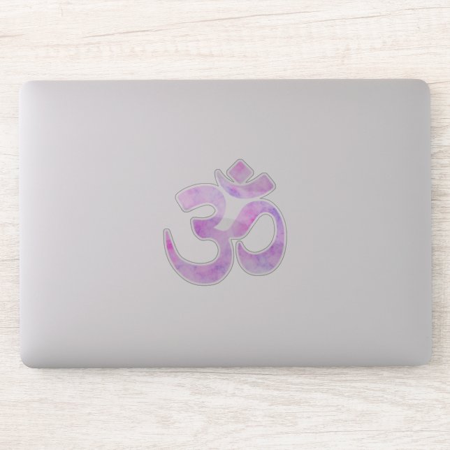 Pink Lavender Watercolor Om Symbol Sticker (Computer)