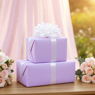 Pink Lavender Wedding Wrapping Paper