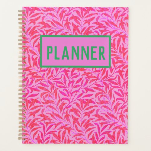 Pink Leaf Pattern Planner