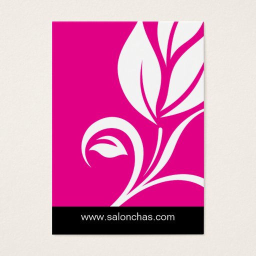 Customizable Pink Leaf Salon Spa Gift Card Certificate Business Card Template