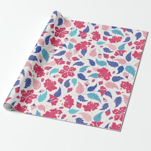 Pink Leaf Wrapping Paper