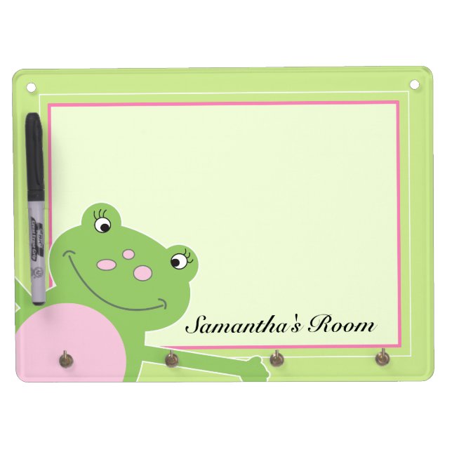 Pink Leap Frog Dry Erase Board with Key hooks (Front)