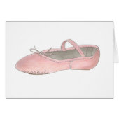 Pink Leather Ballet Shoe Slipper Ballerina Dance (Front Horizontal)