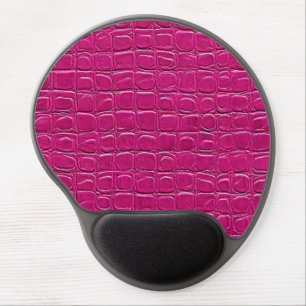 💗 Pink Leather Chic Home Style Desk ✨ Gel Mouse Pad
