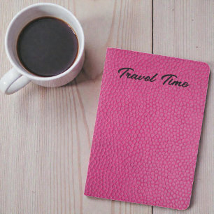Pink Leather Close-Up Photograph Passport Holder