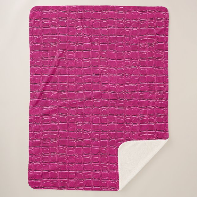 💗 Pink Leather Cozy Home Style Sherpa Blanket 💗 (Front)