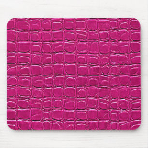 💗 Pink Leather Desk Chic Modern Office 💗 Mouse Pad